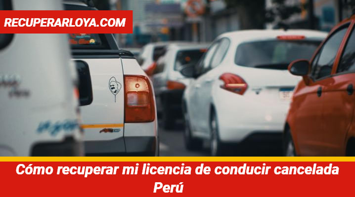Cómo recuperar mi licencia de conducir cancelada Perú
